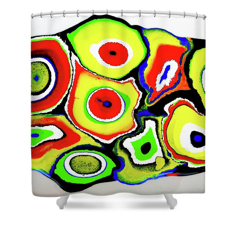 Abstract Shower Curtain featuring the painting Abstract 41220 by Dmitri Ivnitski