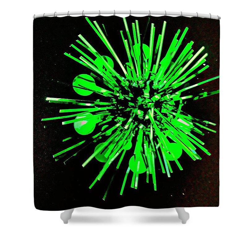 Green Shower Curtain featuring the photograph Abstract 503 by Stephanie Moore