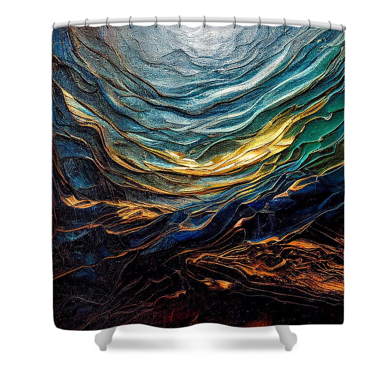Abstract 73 Shower Curtain featuring the digital art Abstract 73 by Craig Boehman