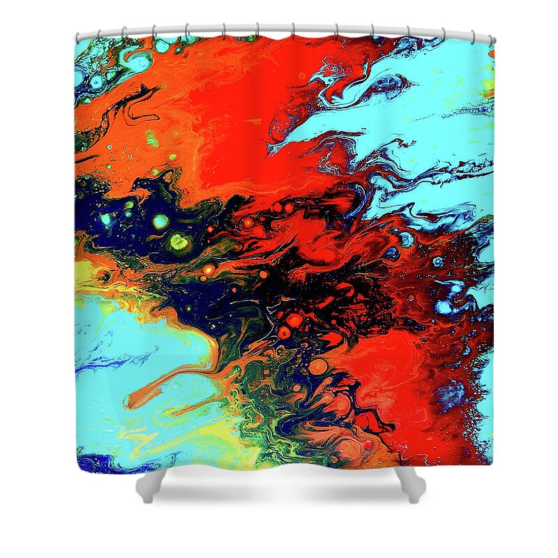Abstract Shower Curtain featuring the painting Abstract 7920 by Dmitri Ivnitski