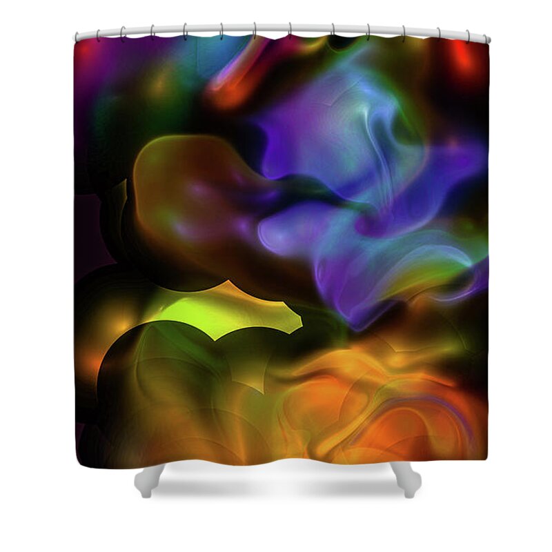 Abstract Colours Shower Curtain featuring the digital art Abstract colours #k8 by Leif Sohlman