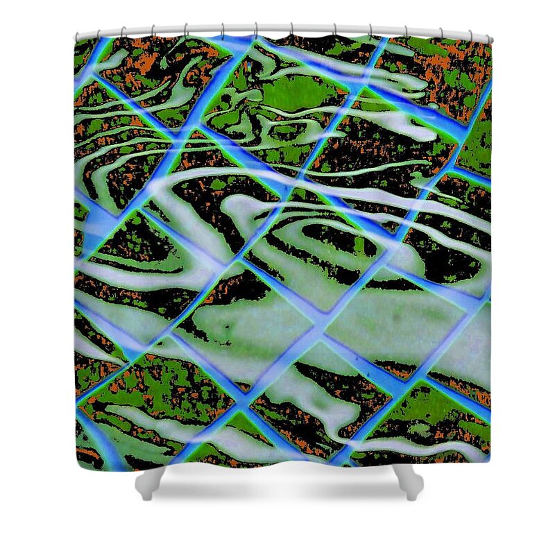 Abstract Shower Curtain featuring the digital art Abstract Expressionaryish 20 by T Oliver