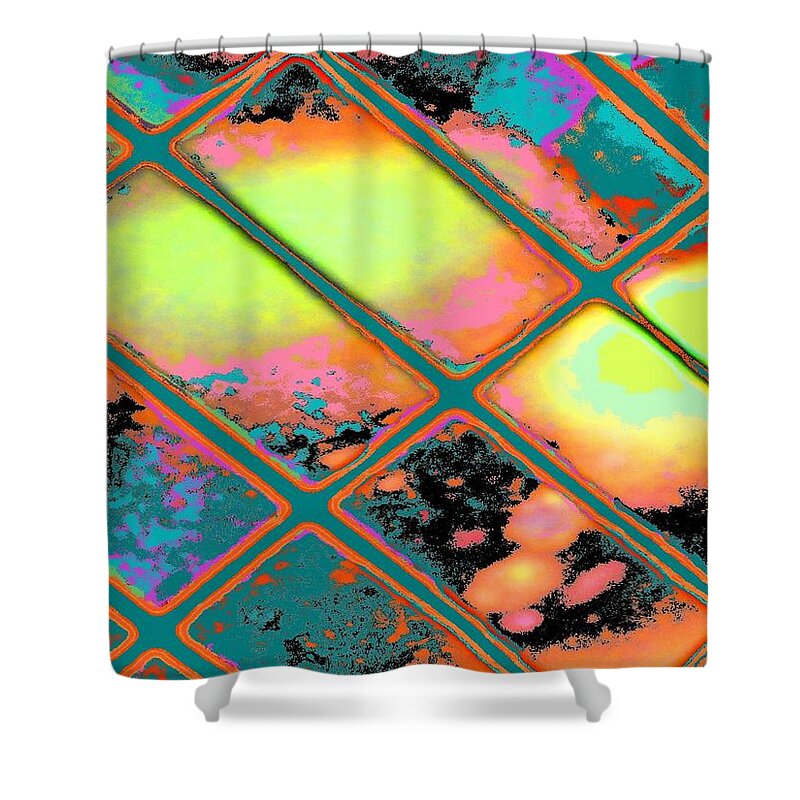 Abstract Shower Curtain featuring the digital art Abstract Exressionaryish #10 by T Oliver