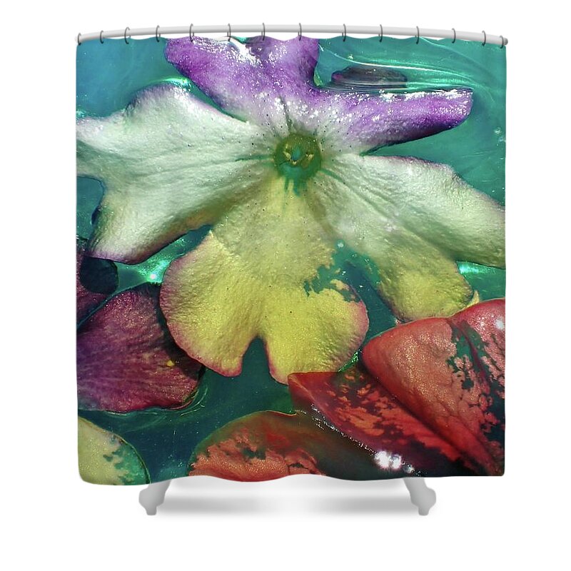  Shower Curtain featuring the photograph Abstract Flower by Lorella Schoales