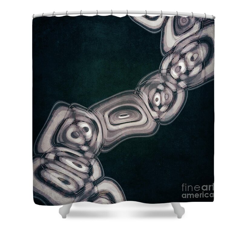 Molecules Shower Curtain featuring the digital art Abstract Molecules by Phil Perkins