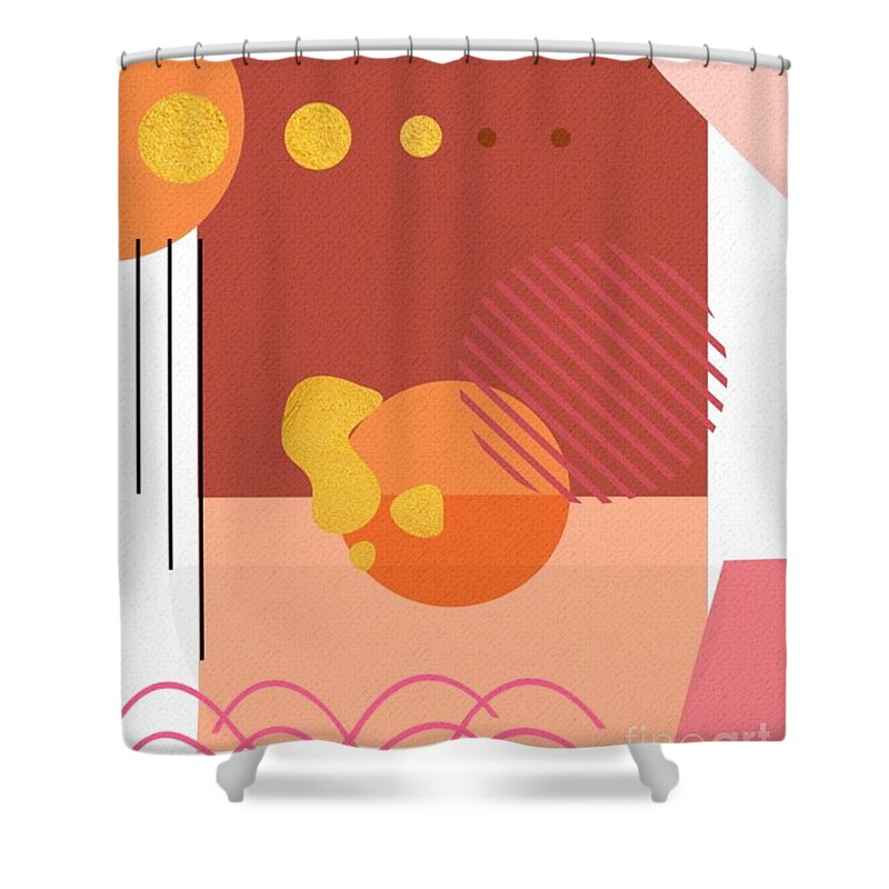 Abstract Shower Curtain featuring the digital art Abstract Nr.10 by Nomi Morina