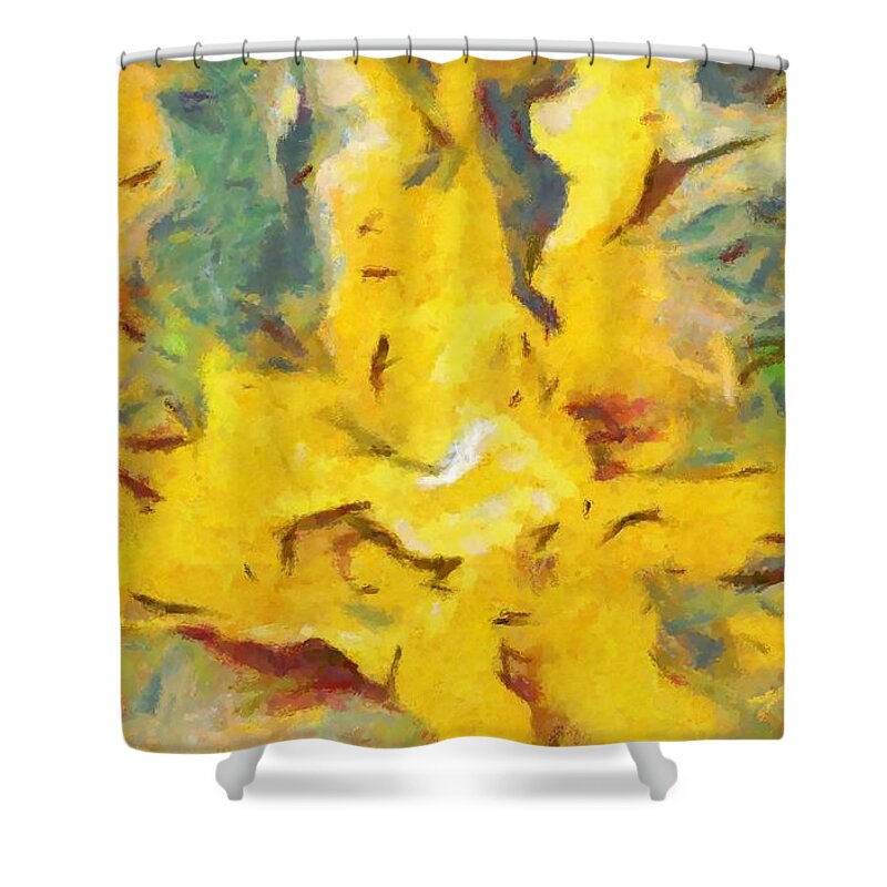 Savanna Shower Curtain featuring the painting Abstract Savanna Colors by Stefano Senise