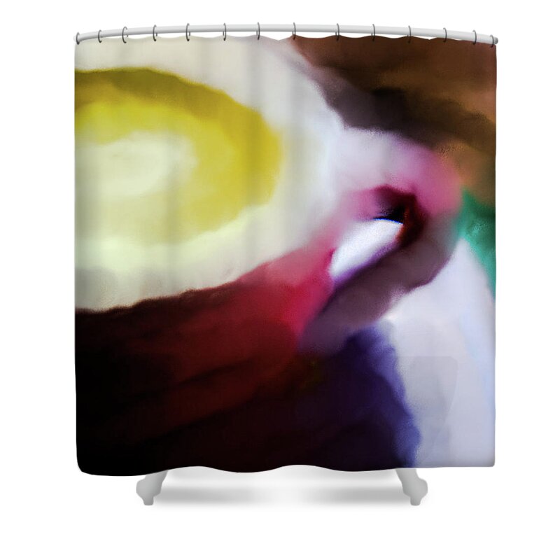 Tea Shower Curtain featuring the digital art Abstract Tea by Faa shie