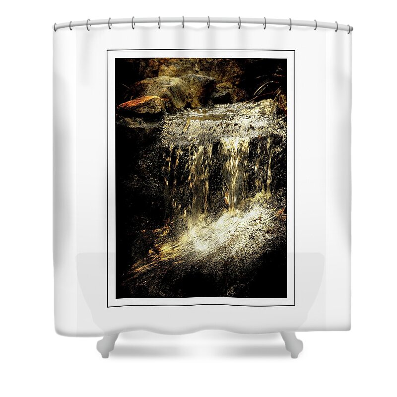 Rustic Shower Curtain featuring the photograph Abstract Water Wonder by Michelle Liebenberg