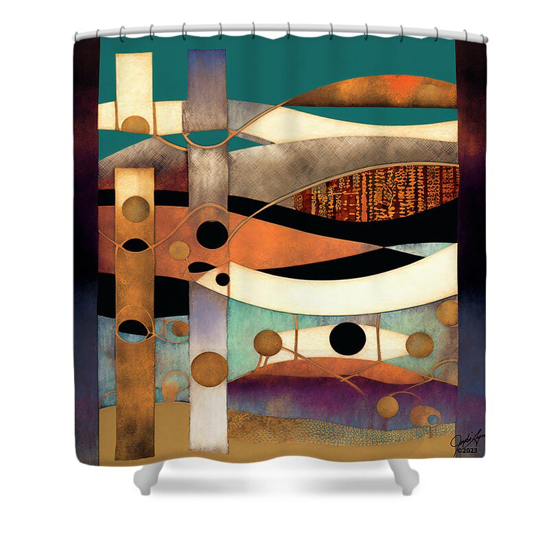 Abstraction Shower Curtain featuring the digital art Abstraction 4 by Judi Lynn