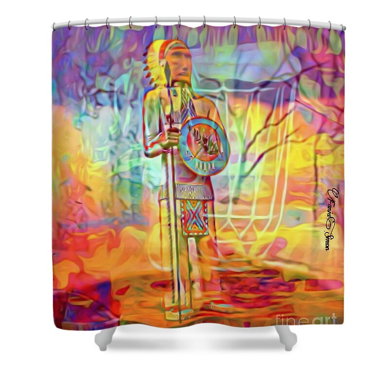  Shower Curtain featuring the mixed media Acknowledgment by Fania Simon