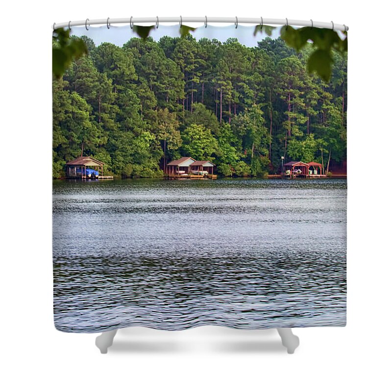 Lake Shower Curtain featuring the photograph Across the Lake by Joan Bertucci