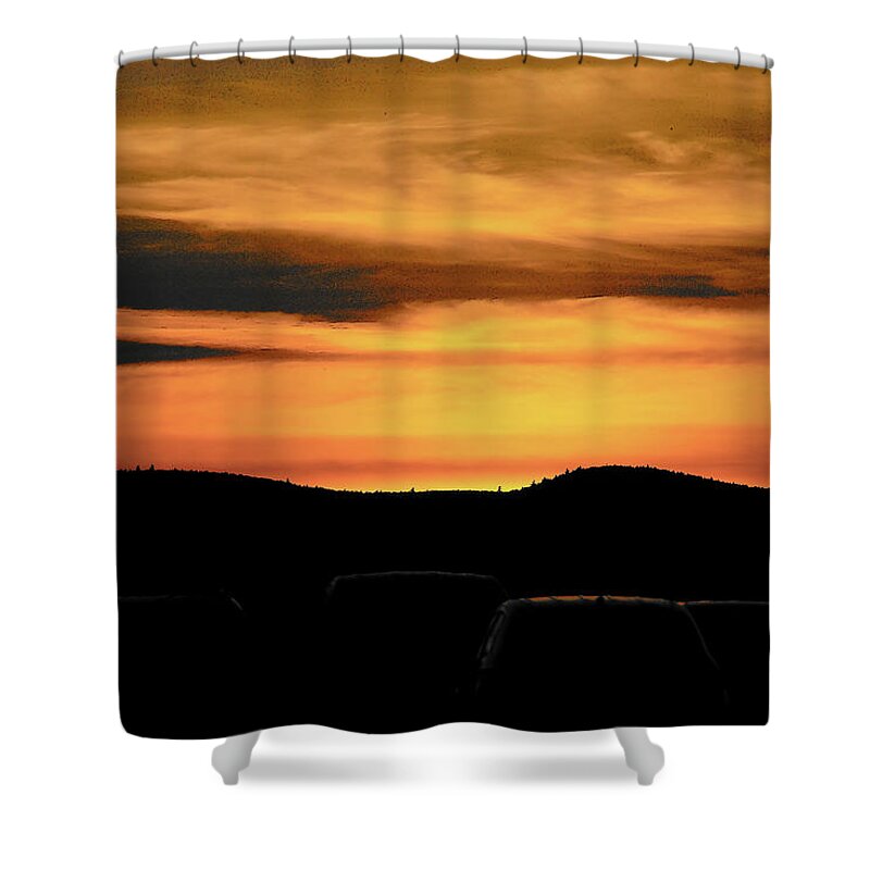 Sunsets Shower Curtain featuring the photograph Adirondack Sunset Too by John Schneider