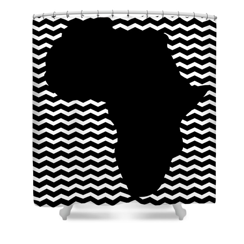 Africa Shower Curtain featuring the digital art African continent by Cu Biz