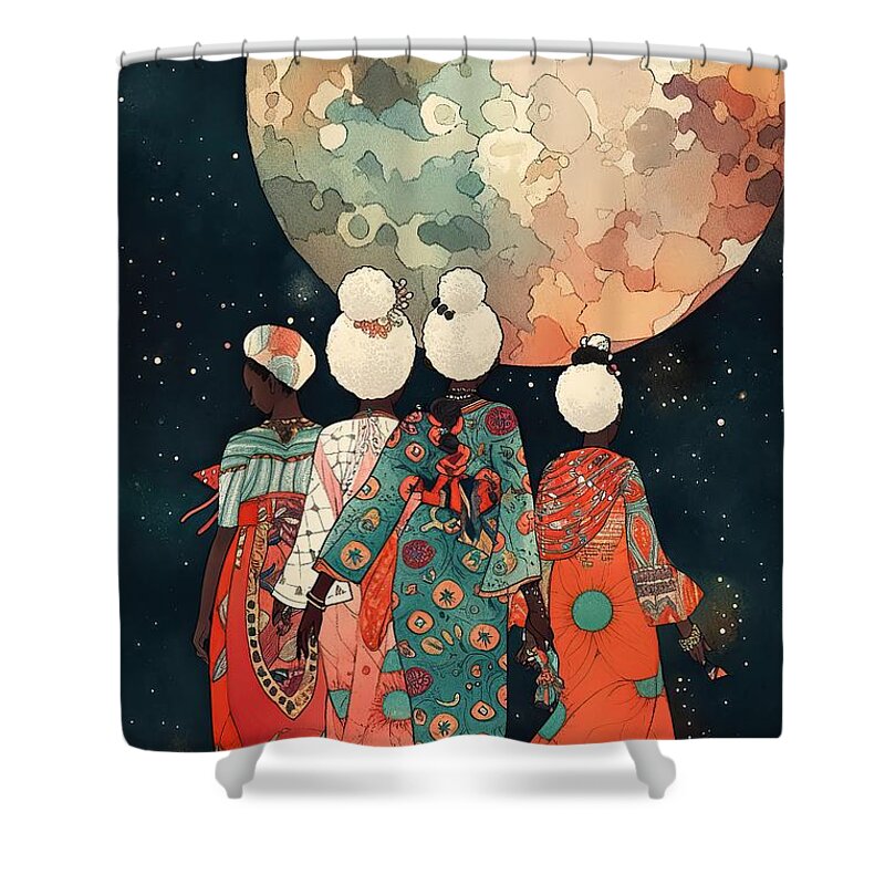 Moon Shower Curtain featuring the photograph African Moon 15 by Jack Torcello