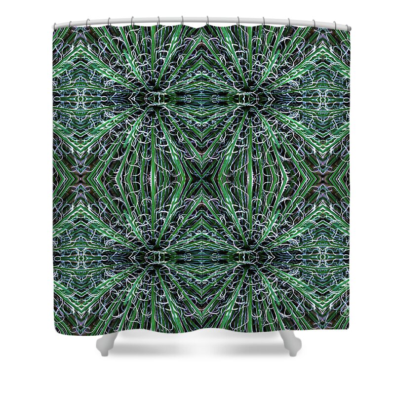 Mask Shower Curtain featuring the photograph Agave Design by Nancy Mueller