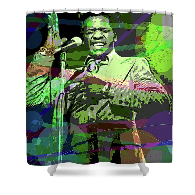 Al Green Shower Curtain featuring the painting Al Green Still In Love by David Lloyd Glover