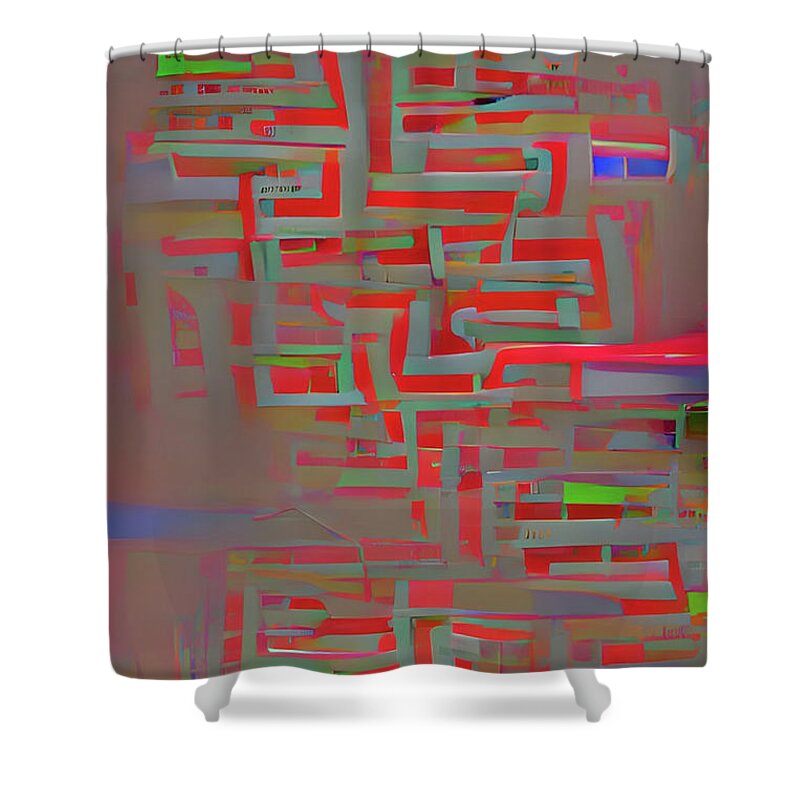 Richard Reeve Shower Curtain featuring the digital art Algorithm by Richard Reeve