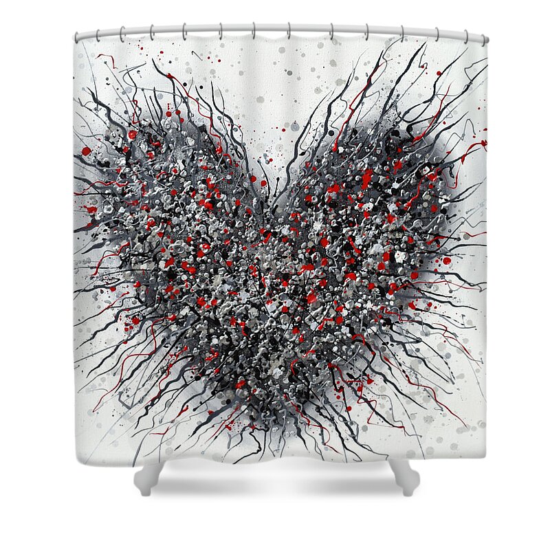 Heart Shower Curtain featuring the painting Alive by Amanda Dagg