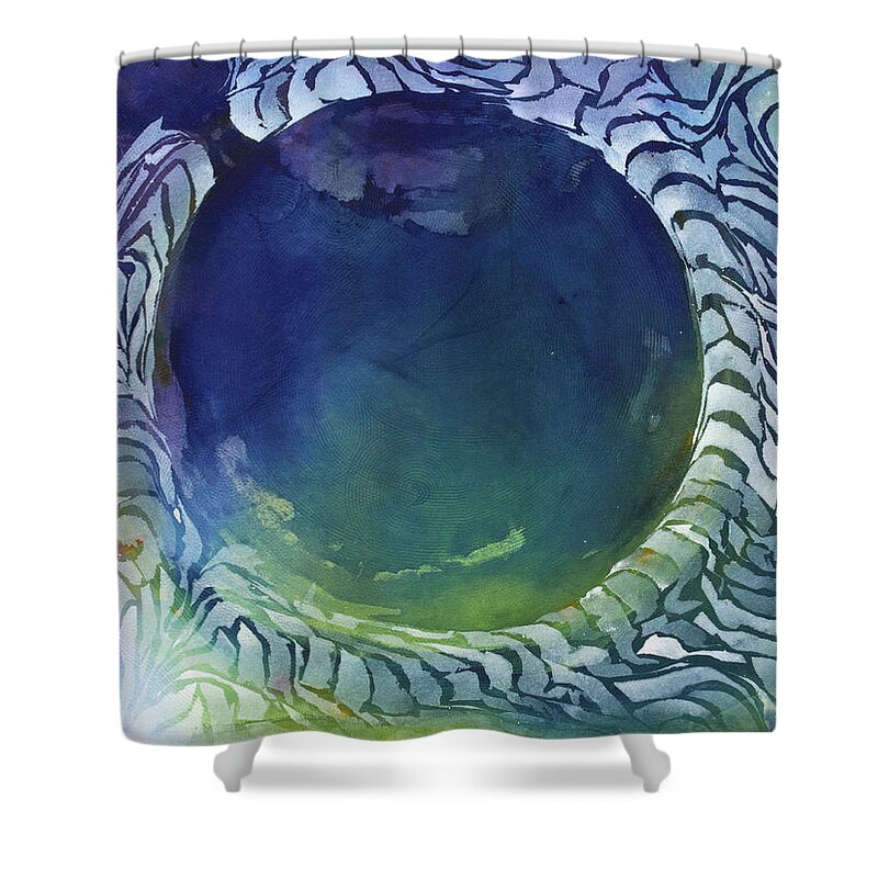 Watercolour Shower Curtain featuring the painting All These Dreams Just Another Night by Petra Rau