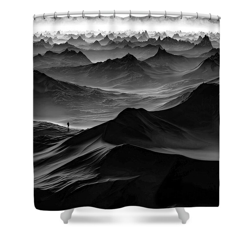 Fine Art Shower Curtain featuring the photograph Alone by Sofie Conte