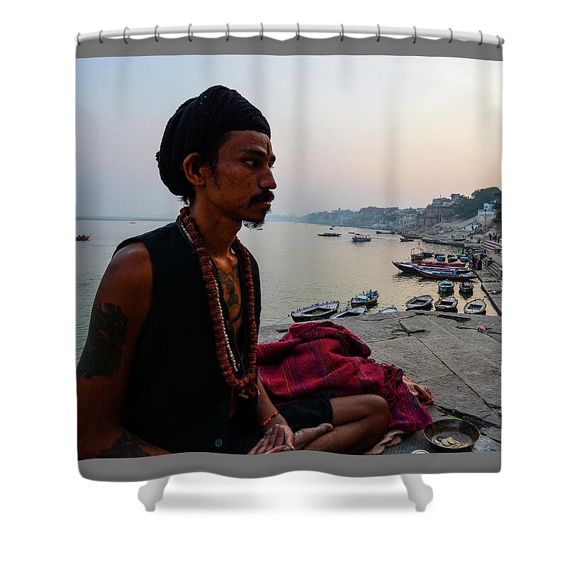Varanasi Shower Curtain featuring the photograph Mystic River - Ganges River Ghats, Varanasi. India by Earth And Spirit