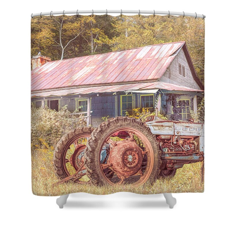 Barns Shower Curtain featuring the photograph Along the Rural Country Roads by Debra and Dave Vanderlaan