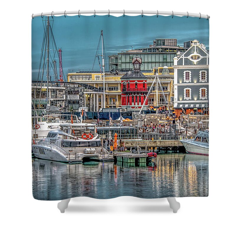Cape Town Shower Curtain featuring the photograph Along the Waterfront in Capetown by Marcy Wielfaert