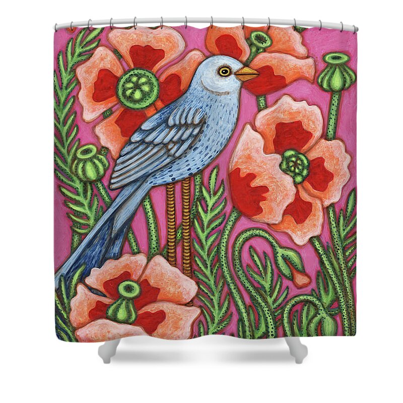 Bird Shower Curtain featuring the painting Alpenglow by Amy E Fraser