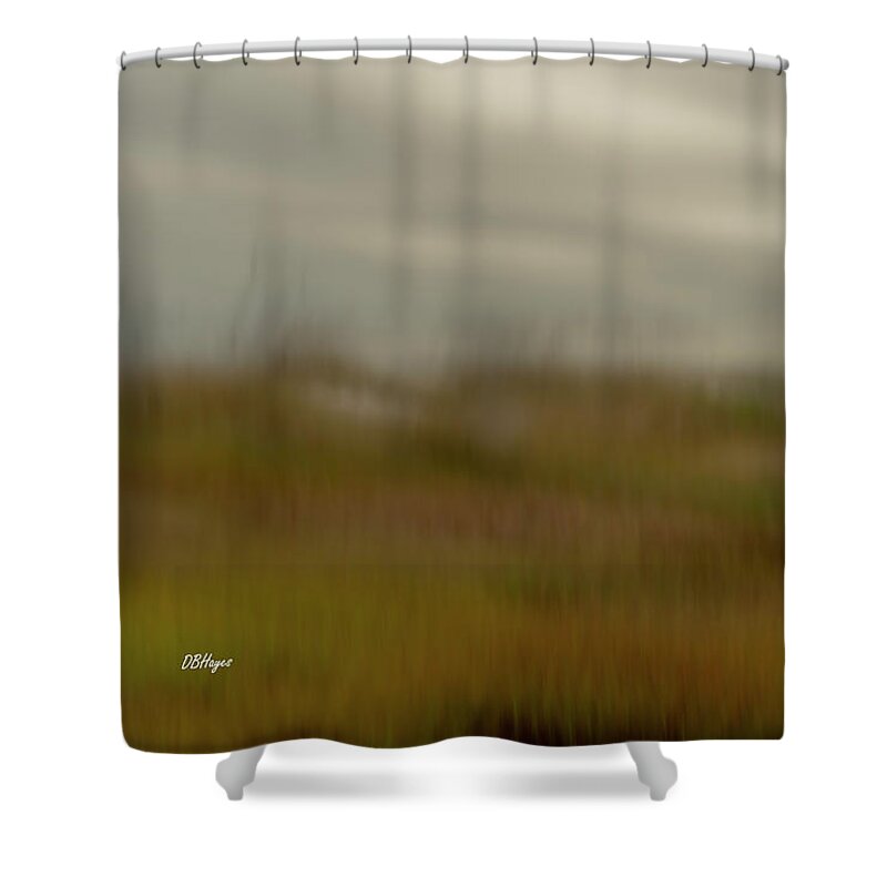 Beaches Shower Curtain featuring the photograph Altered Reality 34 - Dunes and Sky ICM Art by DB Hayes