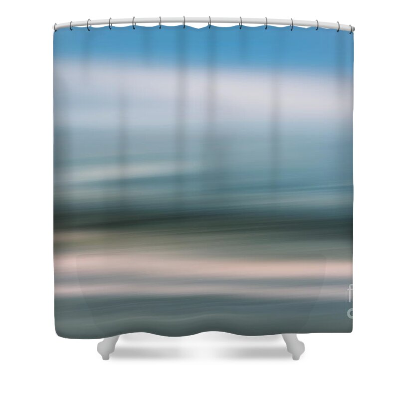 Impressions Shower Curtain featuring the photograph Altered Reality 44 - Impressionistic Sea Scene by DB Hayes
