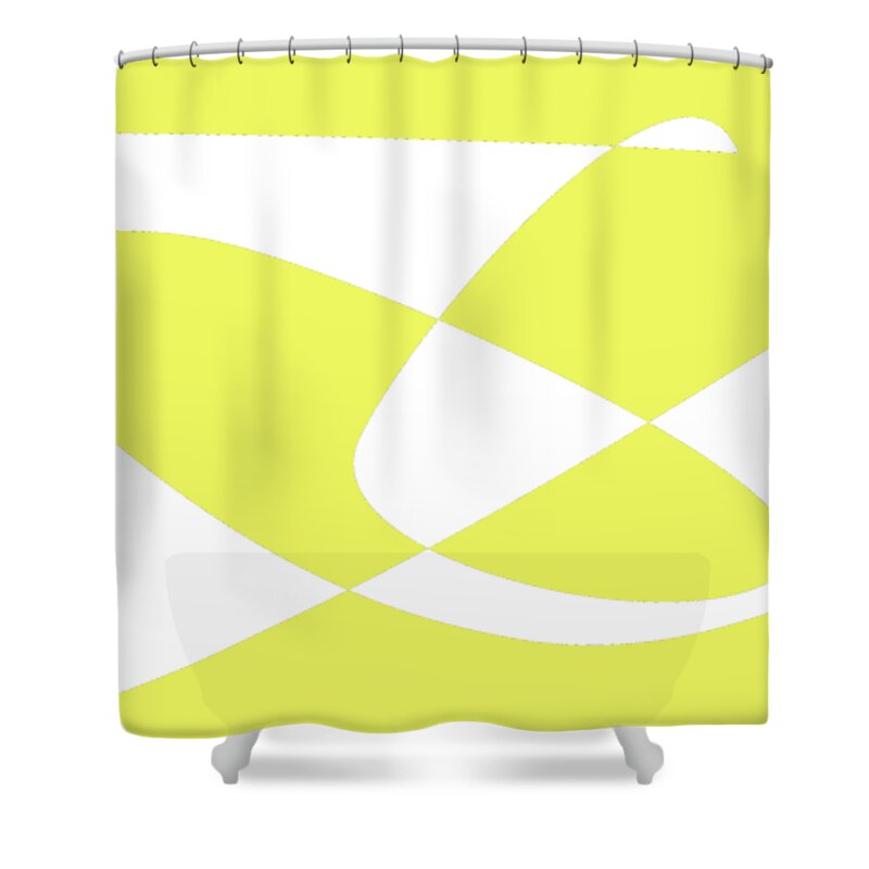 Abstract In The Living Room Shower Curtain featuring the digital art American Intellectual 17 by David Bridburg