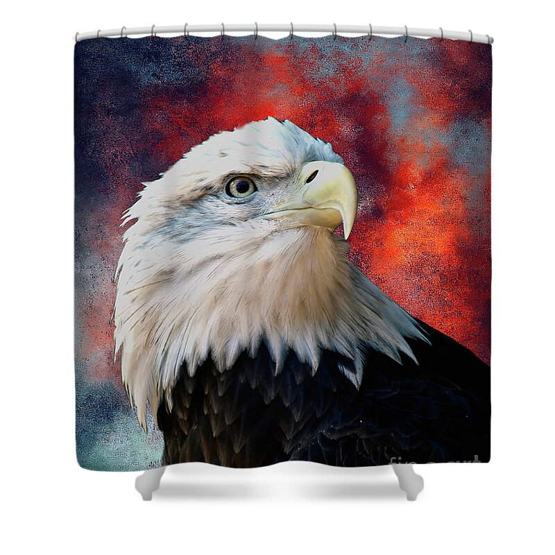 Eagle Shower Curtain featuring the photograph American Pride by Ken Frischkorn
