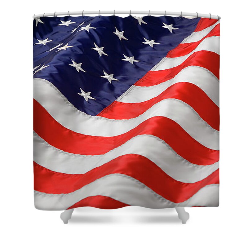 United States Shower Curtain featuring the photograph Ameriocan Flag by George Robinson