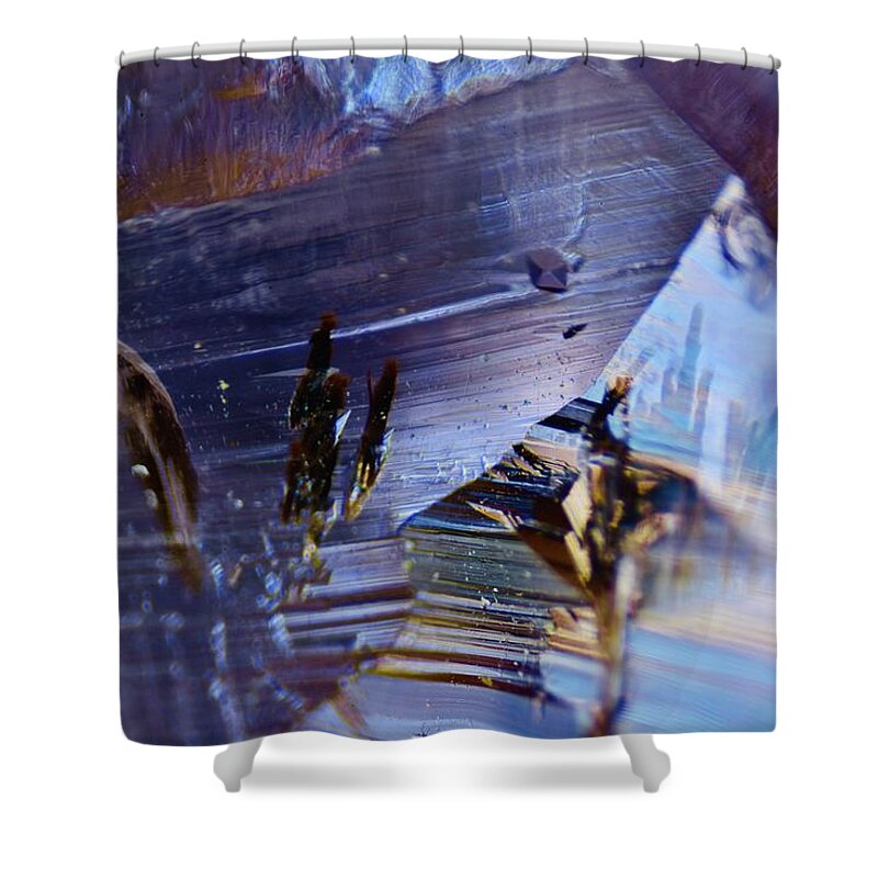 Amethyst Shower Curtain featuring the photograph Amethyst Crystal by Neil R Finlay