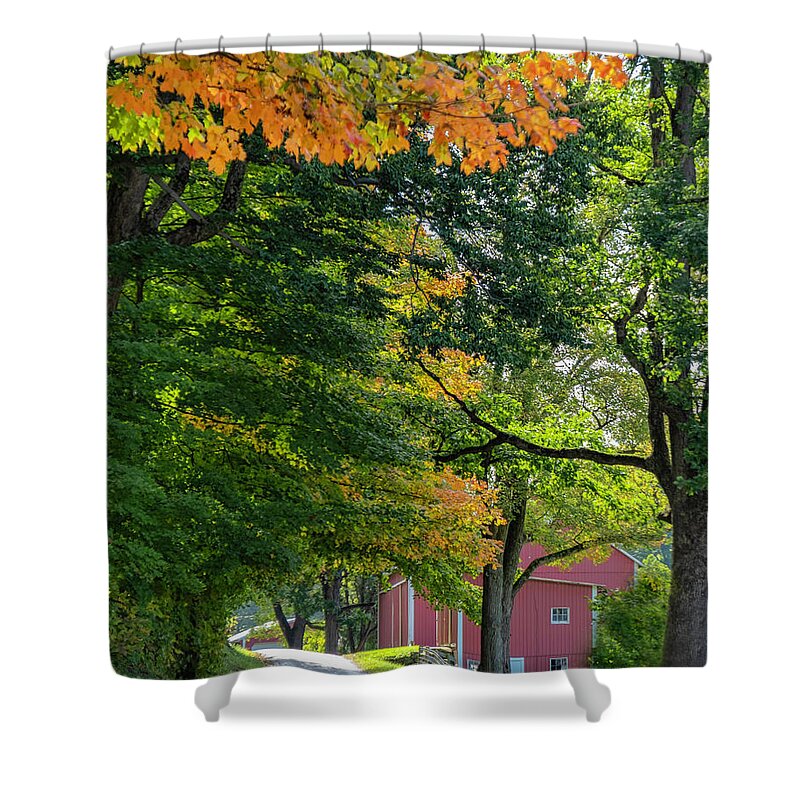 Amish Shower Curtain featuring the photograph Amish Country Road by Roberta Kayne
