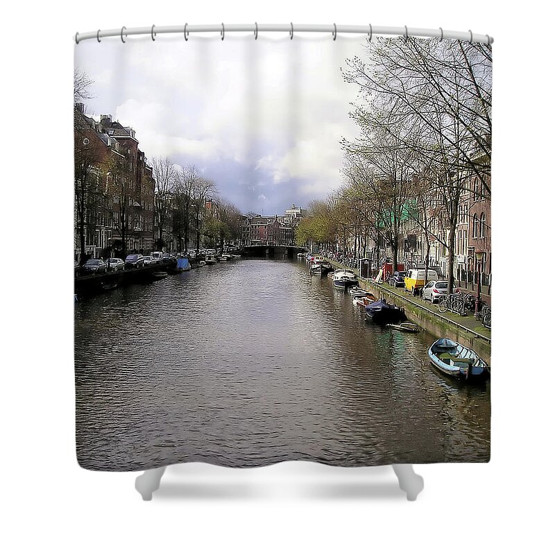 Amsterdam Shower Curtain featuring the photograph Amsterdam Channel by Scott Olsen