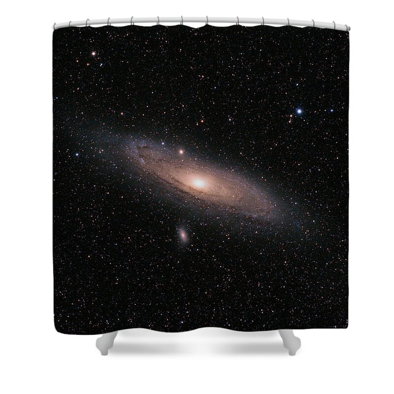 Night Shower Curtain featuring the photograph Andromeda Galaxy by Grant Twiss