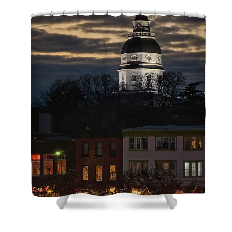 Maryland Shower Curtain featuring the photograph Annapolis by Robert Fawcett