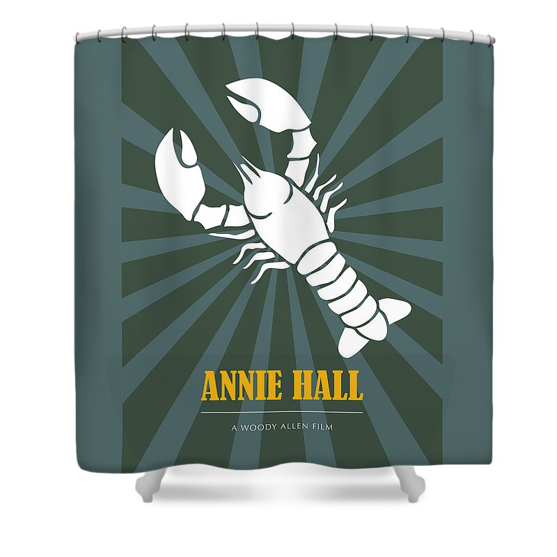Annie Hall Shower Curtain featuring the digital art Annie Hall - Alternative Movie Title by Movie Poster Boy