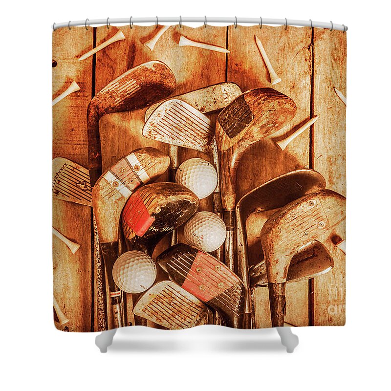 Retro Shower Curtain featuring the photograph Another round? by Jorgo Photography