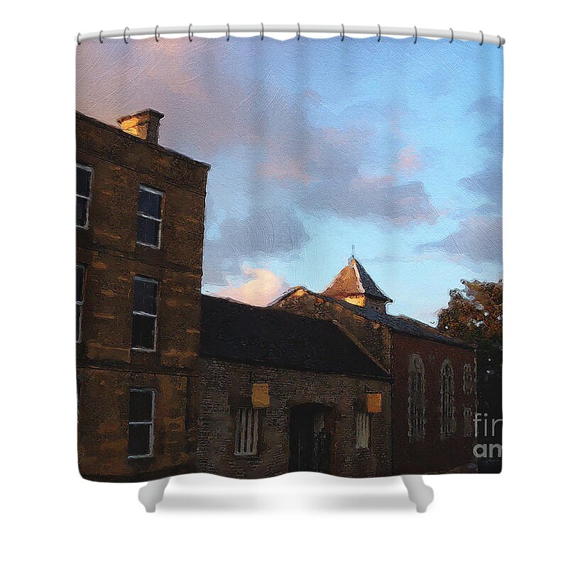 Cotswolds Shower Curtain featuring the photograph Another Street in Stow by Brian Watt