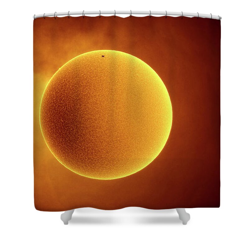 Sun Shower Curtain featuring the photograph Another Transit Against Another Spotless Sun by Rainee Colacurcio