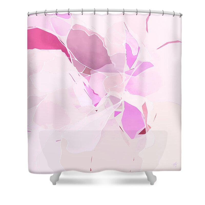 Floral Abstract Shower Curtain featuring the digital art Anticipation by Gina Harrison