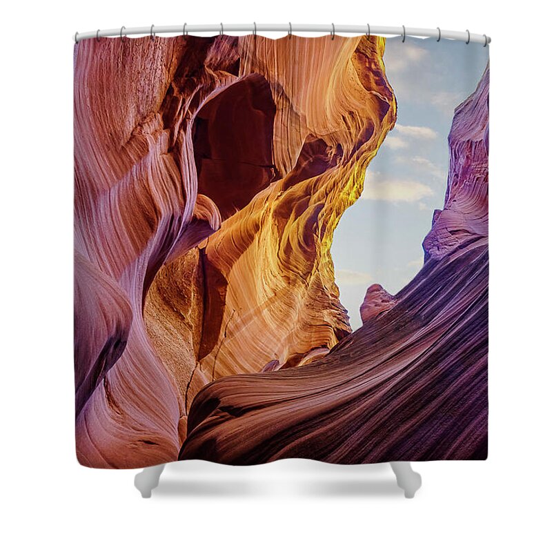 Landscape Shower Curtain featuring the photograph Antilope Series 20 by Silvia Marcoschamer