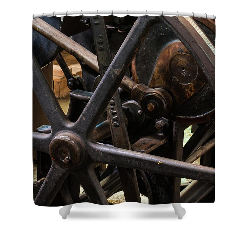 Cleveland Shower Curtain featuring the photograph Antique Press by Stewart Helberg