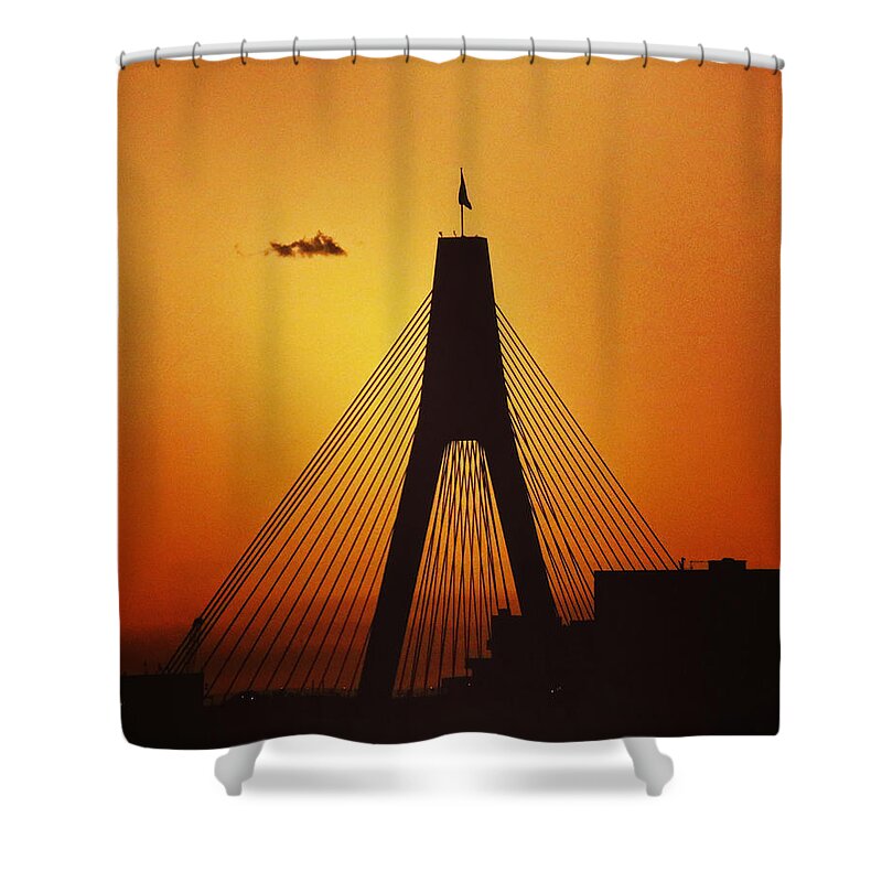 Anzac Shower Curtain featuring the photograph Anzac Bridge by Sarah Lilja