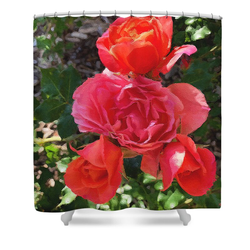 Roses Shower Curtain featuring the photograph April Blossoms by Brian Watt