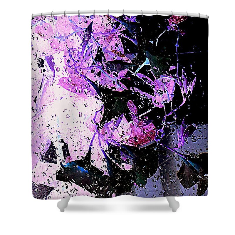 Rain Shower Curtain featuring the photograph April Showers Abstract by VIVA Anderson