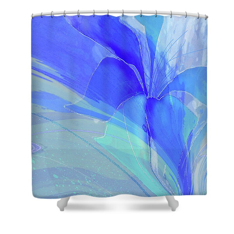 Abstract Shower Curtain featuring the digital art April Showers by Gina Harrison
